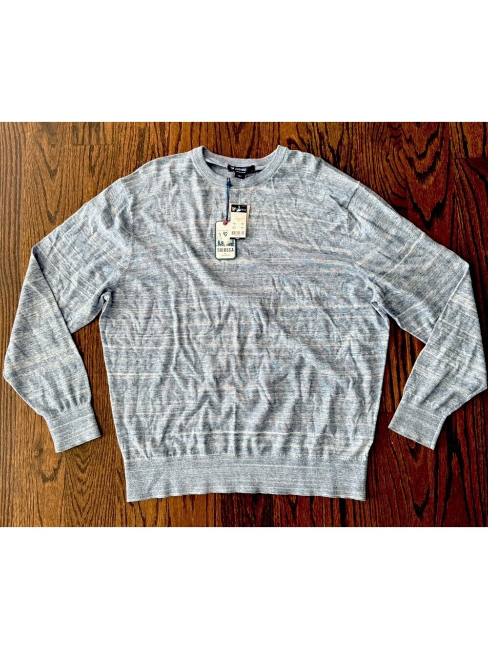Cremieux Collection Tribeca Men's XL Blue Heather Crewneck Sweater NWT